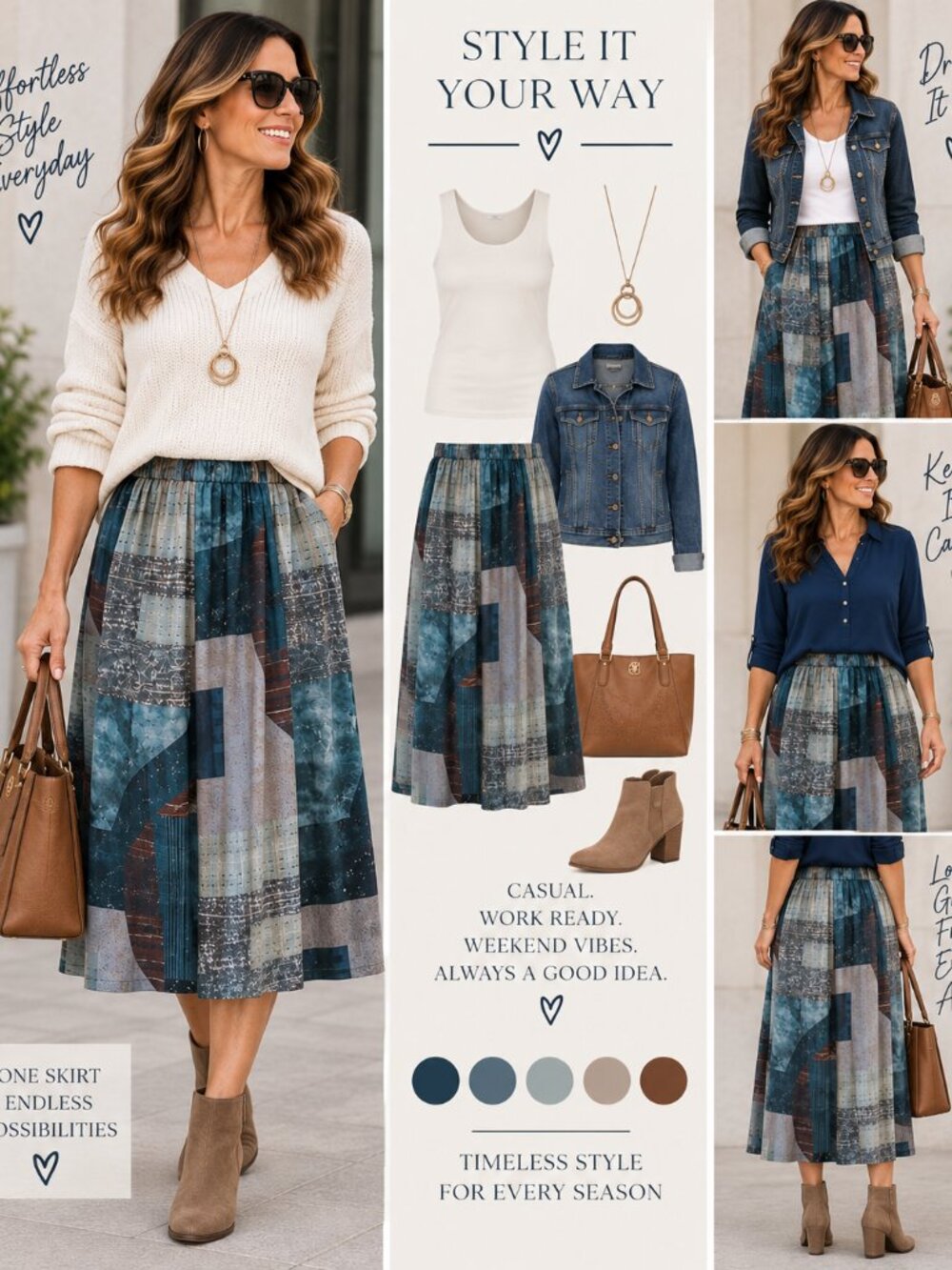 CJ Banks A-Line Skirt | Size L | Barely Worn